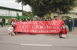 Contra escola cívico-militar, estudantes enfrentam repressão e deputado do PL