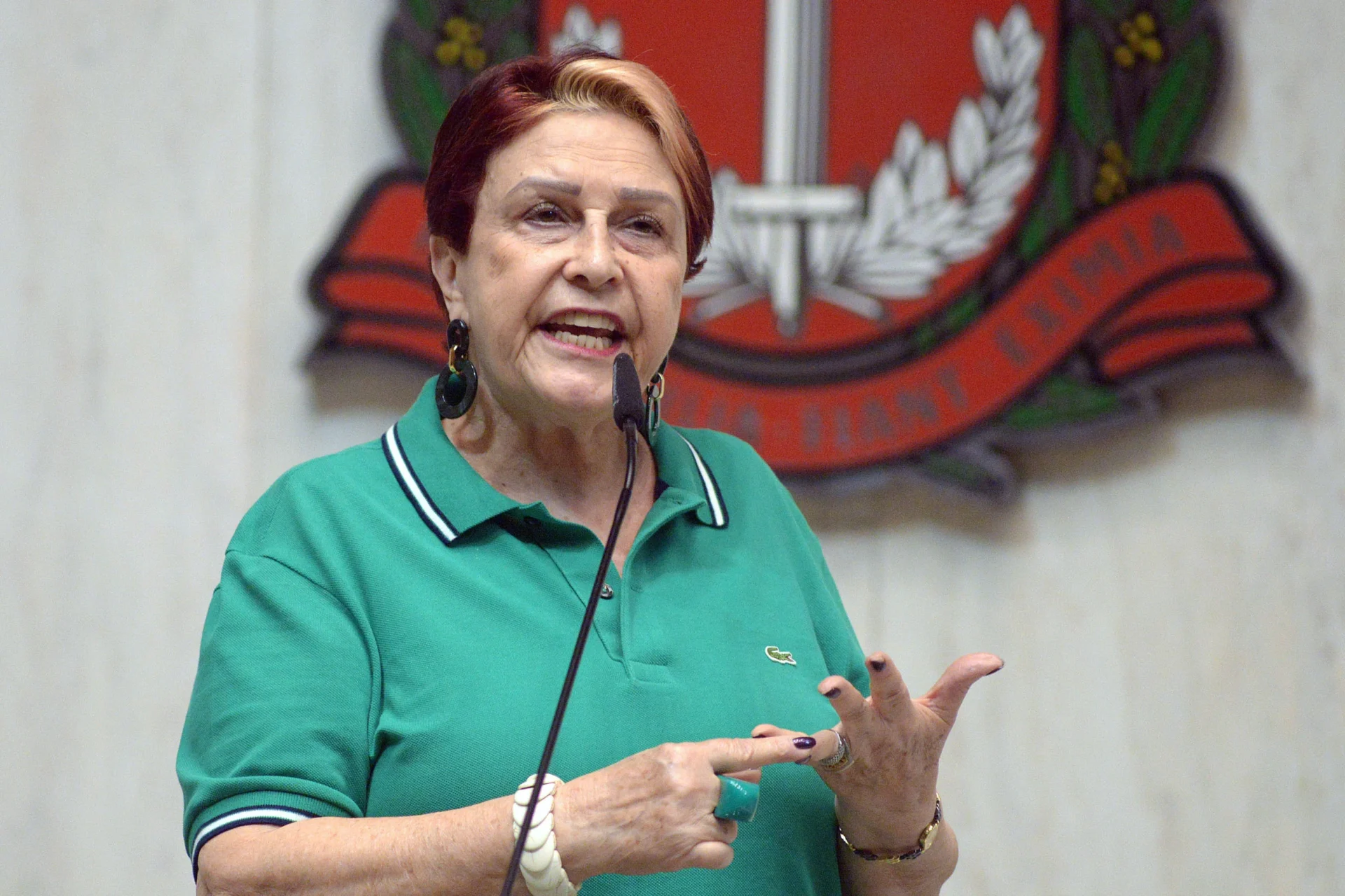 A deputada Edna Macedo (REPUBLICANOS), irmã do líder da Universal, Edir Macedo - Foto: Alesp