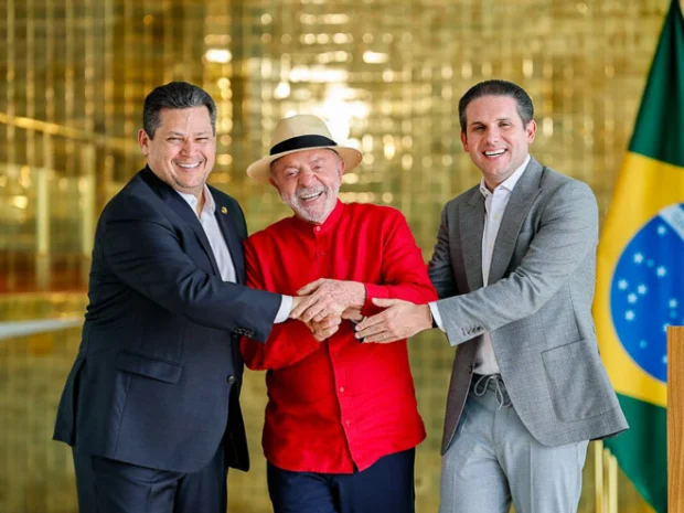 Alcolumbre, Lula e Motta. Foto: Ricardo Stuckert