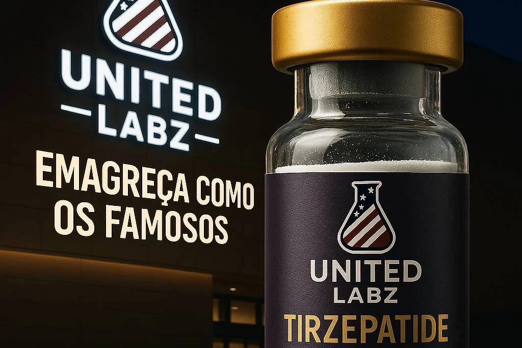 Anúncio no site da United Labz de medicamento de tirzepatida; produtos da empresa foram proibidos pela Anvisa - Reprodução/United Labz