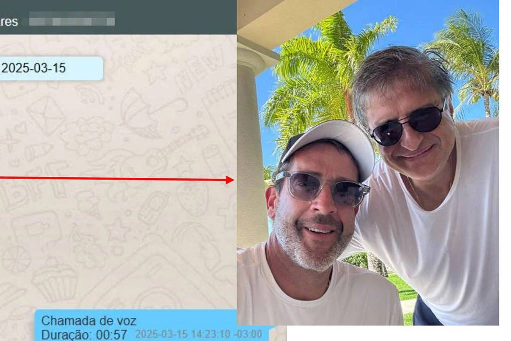 Reprodução de imagem de WhatsApp que mostra o advogado Ciro Soares com o procurador-geral Paulo Gonet - Reproduçao