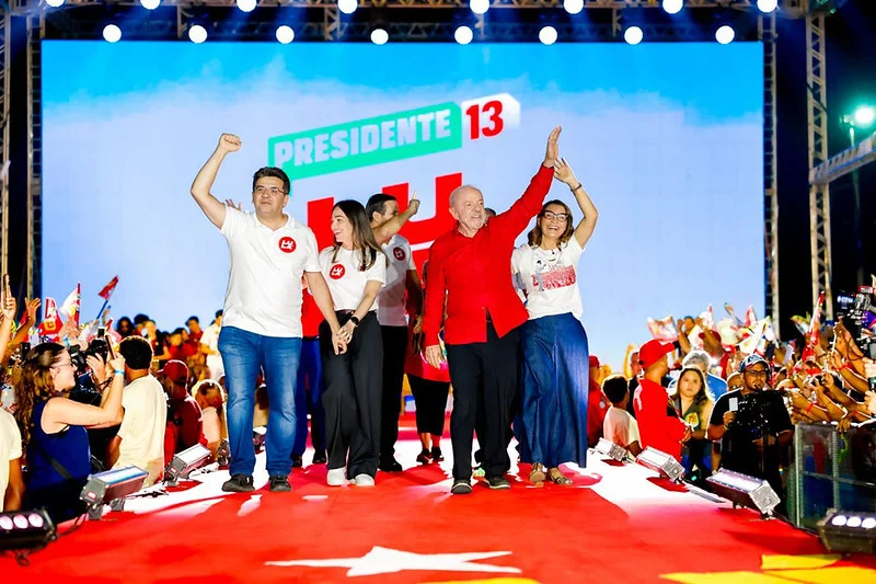 O presidente da República, Luiz Inácio Lula da Silva, durante Ato político O Brasil pronto pra mais, em Teresina - PI. Foto: Ricardo Stuckert.