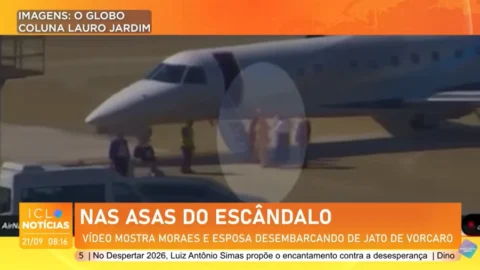 Jato ligado a Vorcaro transportou Moraes e esposa ao Rio de Janeiro