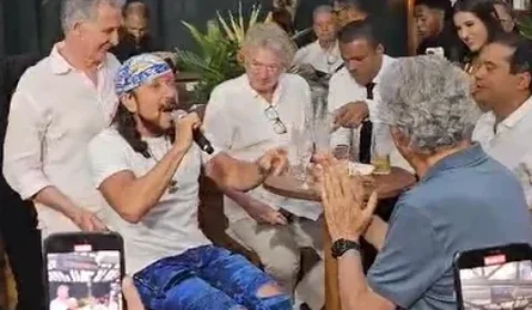 Líder de doações em 2026, Rei do Gás aparece em vídeo com Bell Marques e Ronaldo Caiado em festa privada