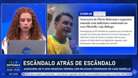 Assessora de Flávio Bolsonaro negociou emenda com miliciano condenado no caso Marielle Franco.