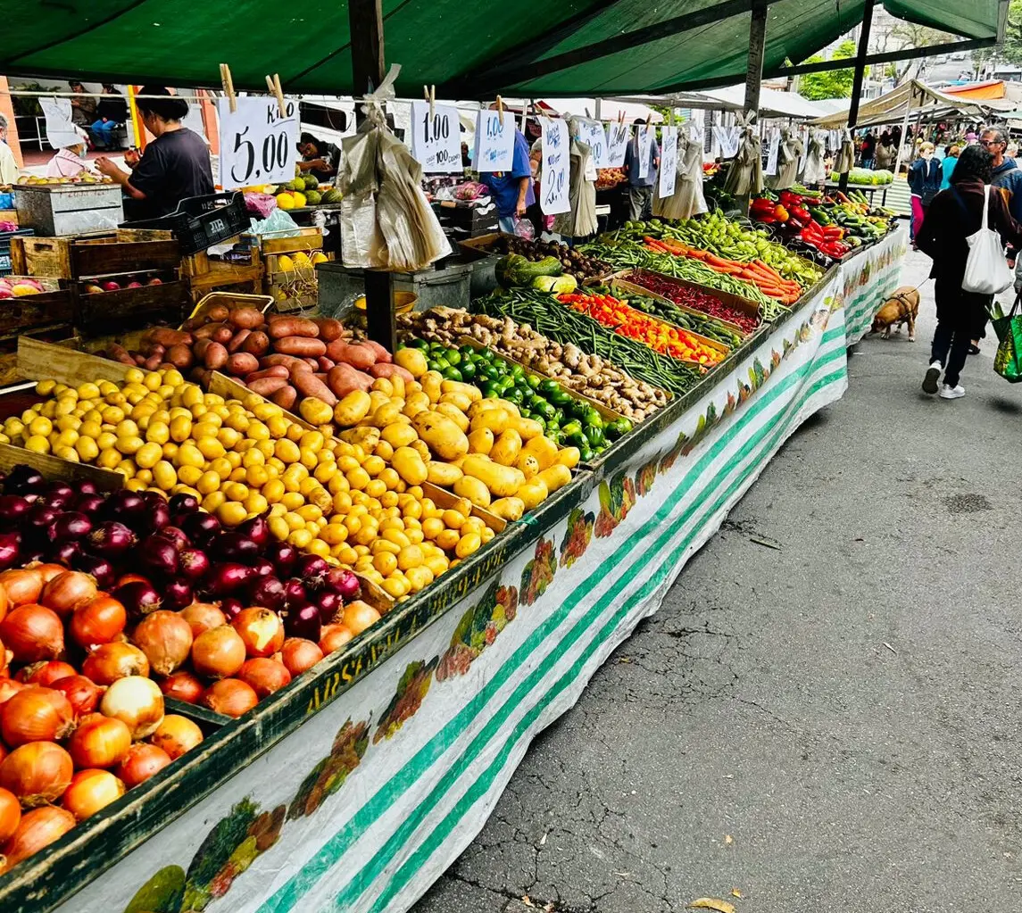 Feiras livres ampliam a oferta de alimentos frescos nos bairros e podem reduzir a necessidade de deslocamento para a compra de frutas, verduras e legumes. Imagem: Feiras livres ampliam a oferta de alimentos frescos nos bairros e podem reduzir a necessidade de deslocamento para a compra de frutas, verduras e legumes. Imagem: reprodução / Milaine Aparecida Pichiteli