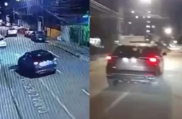 Crianças furtam carro, circulam em alta velocidade e batem em moto em SC