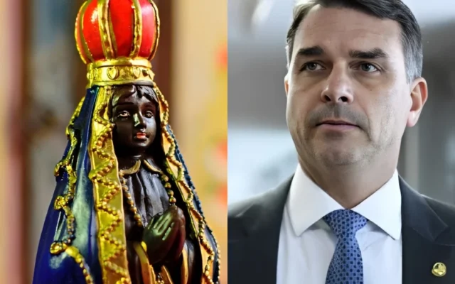 Posts sobre Aparecida bombam nas redes; Flávio Bolsonaro diz não querer ‘destituir’ padroeira