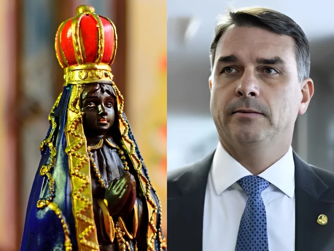 Posts sobre Aparecida bombam nas redes; Flávio Bolsonaro diz não querer ‘destituir’ padroeira