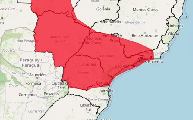 Inmet aciona alerta vermelho de calor extremo para 8 estados do Centro-Sul