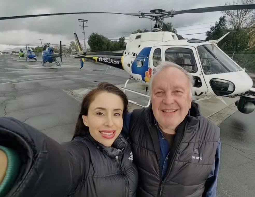 Repórter e piloto são identificados entre mortos em queda de helicóptero de TV nos EUA — Foto: Reprodução/Redes Sociais/BNO NEWS