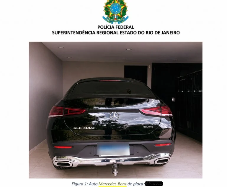 Veículo de luxo encontrado pela PF em casa de Bacellar