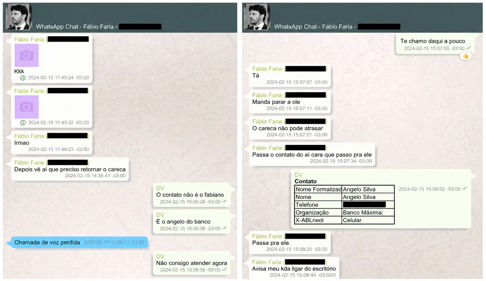 Daniel Vorcaro é cobrado por Fábio Faria por pagamentos a mulher de Moraes