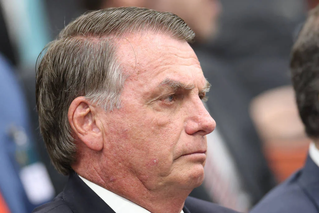 O ex-presidente Jair Bolsonaro, em sessão do STF a respeito da trama golpista - Antônio Augusto - 25.mar.25/Divulgação STF
