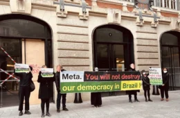 Brasileiros protestam em sedes da Meta no exterior contra atuação nas eleições