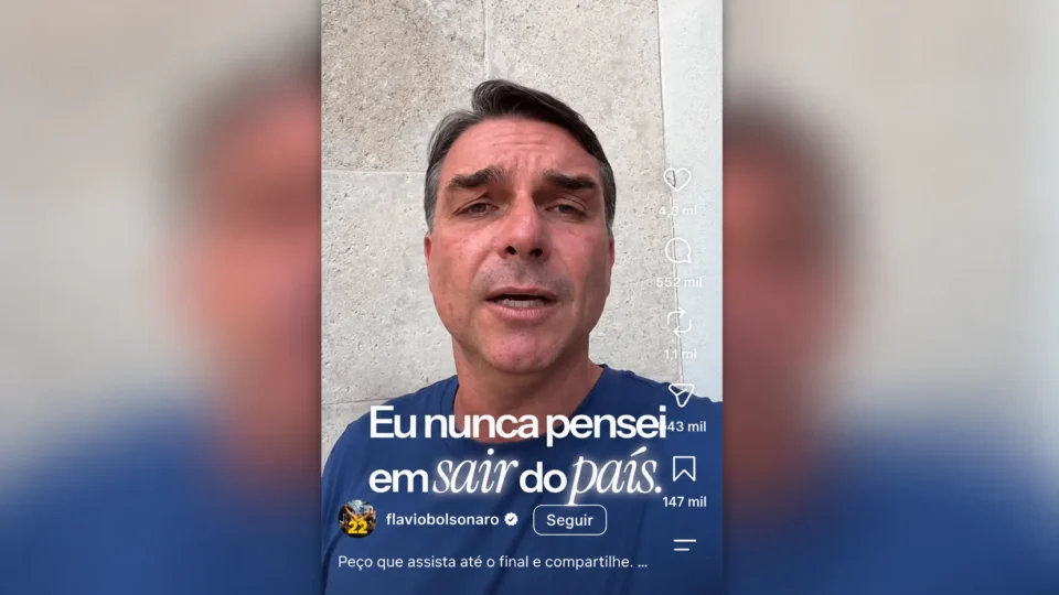 Flávio Bolsonaro disse que não deixaria o Brasil; relembre declarações contrariadas pelos fatos