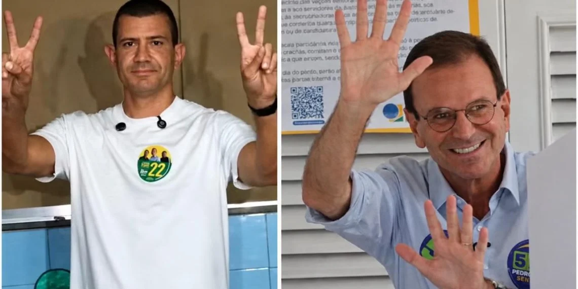 Douglas Ruas (PL) e Eduardo Paes (PSD) disputarão o segundo turno – Foto: Divulgação