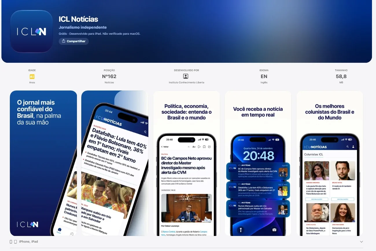 Aplicativo ICL Notícias