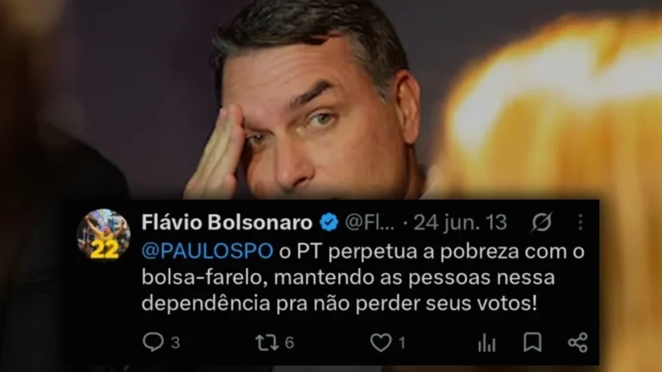 Flávio Bolsonaro apaga publicações atacando o Bolsa Família