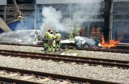 Piloto morre após avião cair e pegar fogo perto de estação em BH