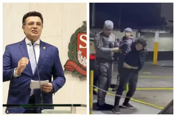 Deputado estadual Marcelo Aguiar (PL) é preso por disparo de arma de fogo em São Paulo. — Foto: Reprodução/Arquivo pessoal/ TV Globo