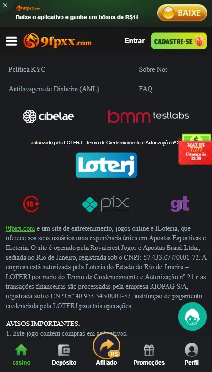 Bet ilegal diz ter funcionamento autorizado pela Loterj