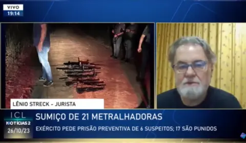 Lenio Streck explica desdobramentos da investigação sobre furto de metralhadoras