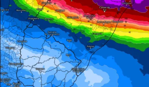 Fortes temporais, com granizo e raios, atingem o Rio Grande do Sul