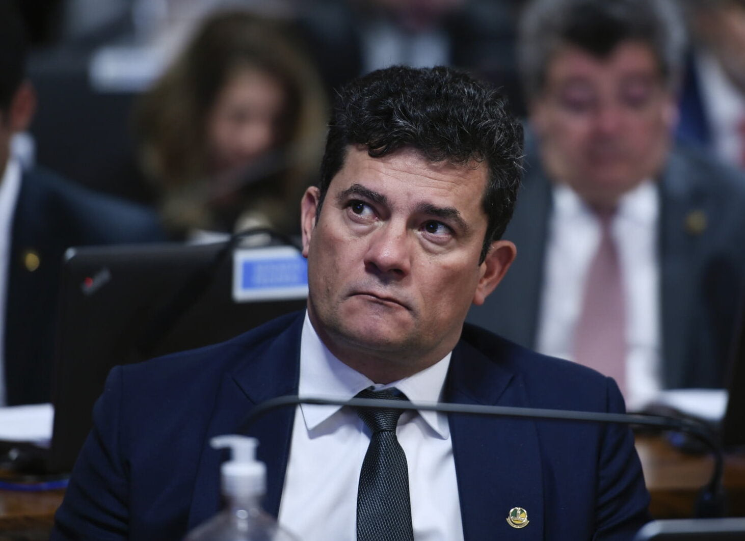 Tendência é que Sergio Moro escape da cassação no TSE Sergio Moro, marido de Rosângela, em sessão no Senado: risco de cassação em julgamento marcado para 1º de abril (Edilson Rodrigues/Agência Senado)