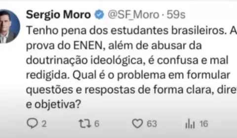 Moro faz críticas ao ENEM, mas erra a grafia da sigla escrevendo ‘ENEN’ e vira meme