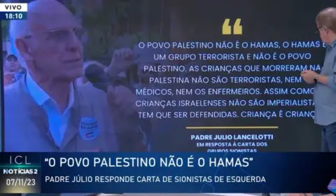 Padre Júlio: ‘Defendo crianças que são vítimas do conflito, palestinas e israelenses’