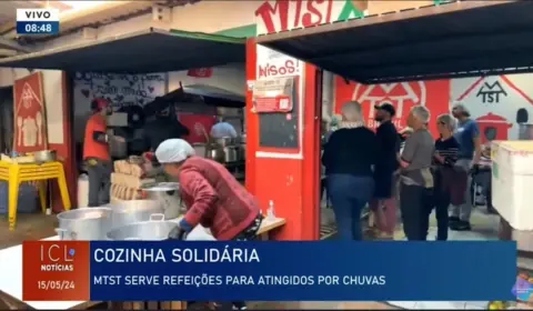 Heloisa Villela mostra funcionamento de cozinha solidária do MTST em Porto Alegre