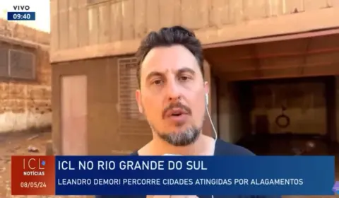 Leandro Demori mostra rastro de destruição em Lajeado diante da tragédia socioambiental no RS