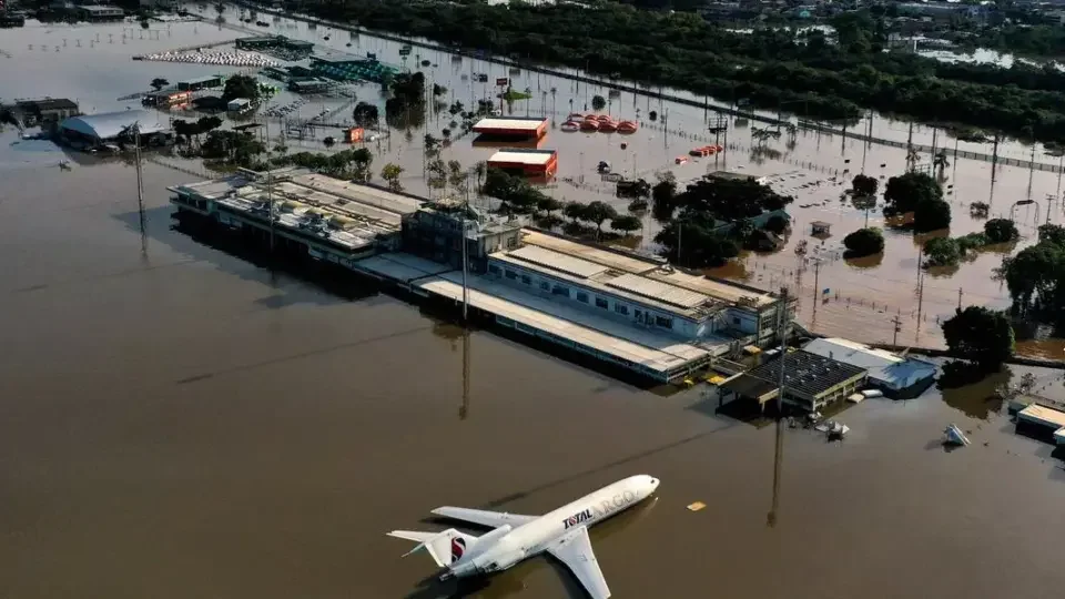 Fraport não assumiu o que está em contrato: empresa alemã cruza os braços enquanto produtores de arroz drenam aeroporto (Foto: reprodução)