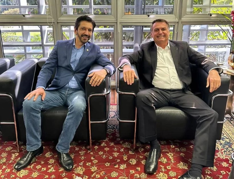 Jair Bolsonaro e o prefeito de São Paulo, Ricardo Nunes