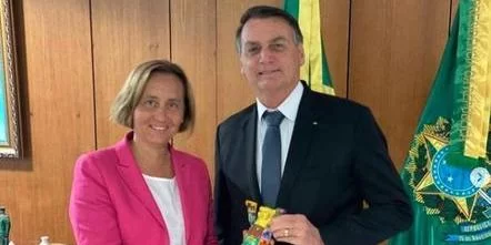 Em julho de 2021, Jair Bolsonaro já tinha recebido Beatrix von Storch no Planalto