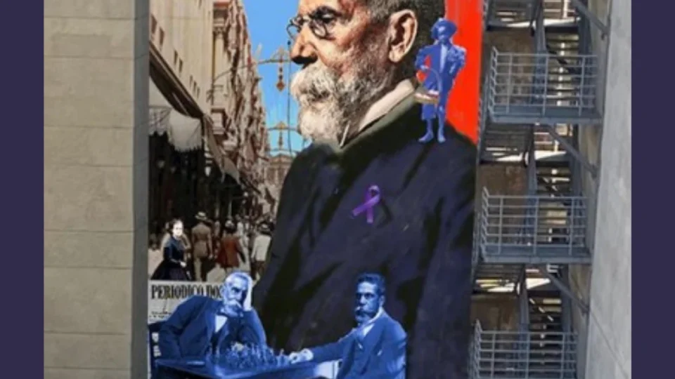 Projeto Negro Muro prepara mural de 18 metros na ABL em homenagem a Machado de Assis