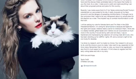 Veja como o apoio de Taylor Swift impacta a campanha de Kamala Harris