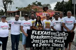 Vítimas da Braskem protestam durante encontro do G20 em Maceió