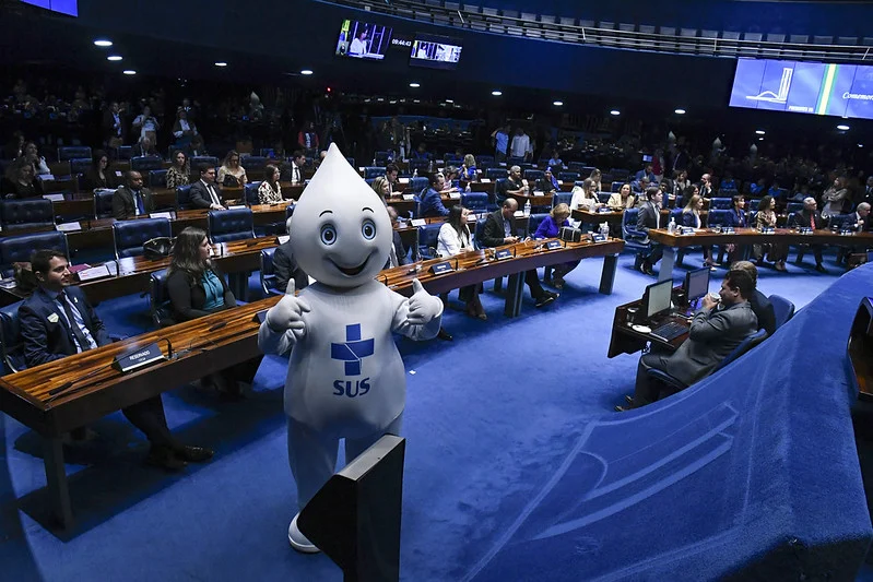 O Zé Gotinha, mascote do PNI, foi o principal personagem das campanhas de vacinação infantil. Crédito: Edilson Rodrigues/Agência Senado