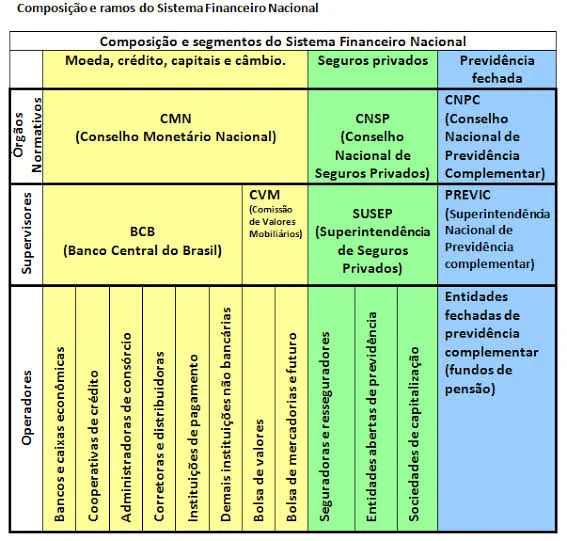 Mapa representativo da estrutura do SFN | Imagem: reprodução de Central de Favoritos