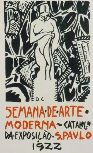 Cartaz de divulgação da Semana de Arte Moderna, feito por Di Cavalcante. Crédito: Domínio Público