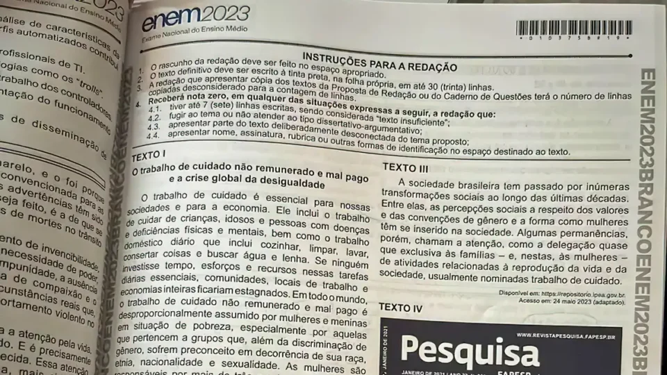 Enem: cartilha de redação é divulgada; confira