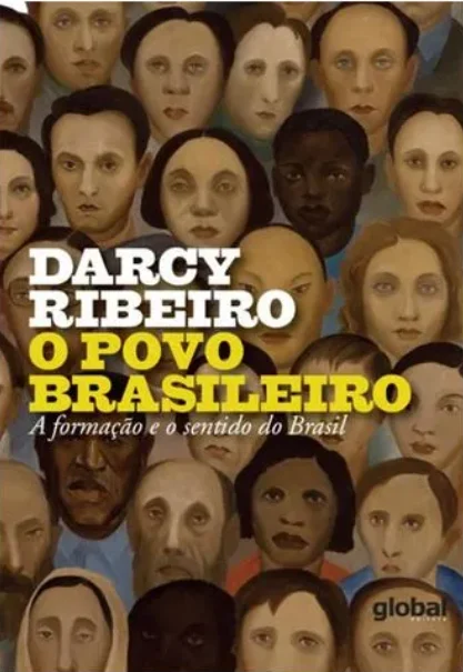 Capa do livro “O Povo Brasileiro”, de Darcy Ribeiro, é inspirado na obra Operários de Tarsila do Amaral. Imagem: Divulgação. 