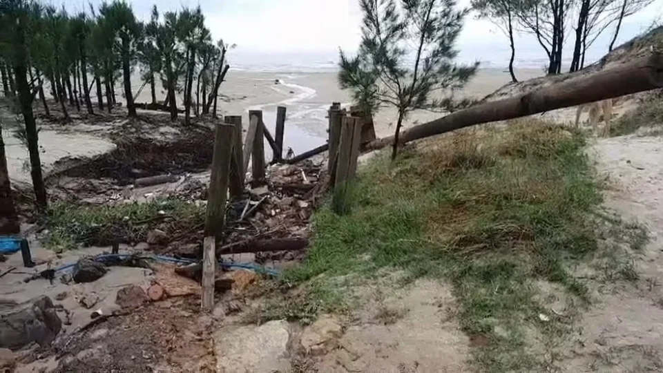 Tsunami meteorológico atinge litoral sul de Santa Catarina